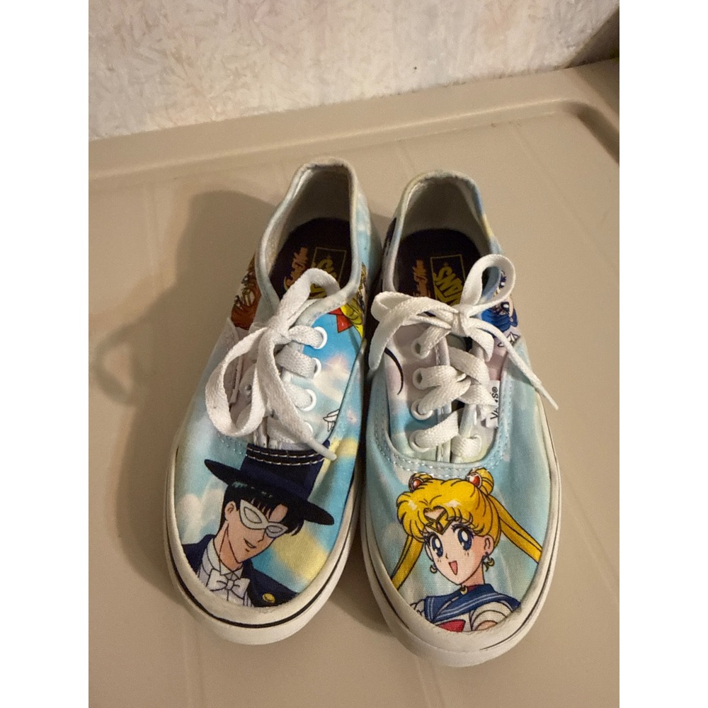 Vans Authentic Sailor Moon Multi Color Anime Kids Sneakers Size 2.0